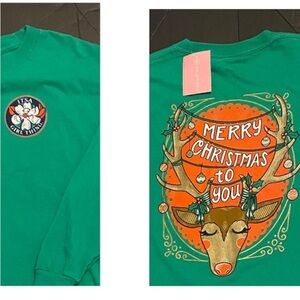 Merry Christmas To You Tee Shirt Long Sleeve Itsa Girl Thing Size Medium